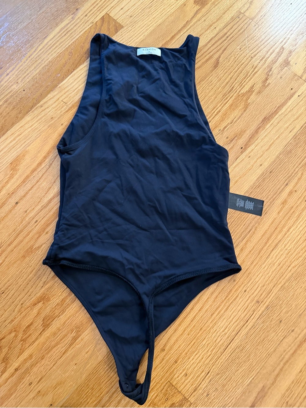 Babaton Aritzia Black Thong Tank Bodysuit